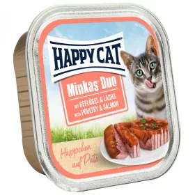   Happy Cat Minkas Duo pástétomos falatkák szárnyas-lazac 100g