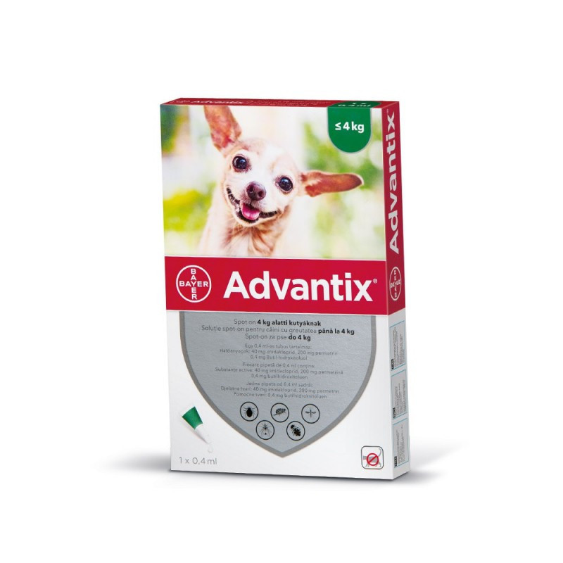 Advantix spot on kutyáknak 4kg alatt 1db ampulla - Mogyishop