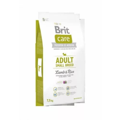 Brit Care Adult Small Breed lamb&rice 7kg- hipoallergén kutyatáp, kistestű (10kg alatti), felnőtt kutyák részére