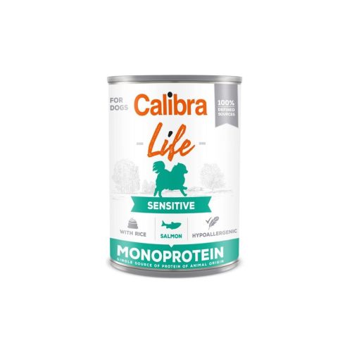 Calibra Dog Life Sensitive salmon konzerv 400g