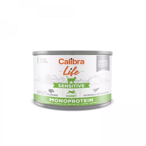 Calibra Cat Life Sensitive rabbit konzerv 200g