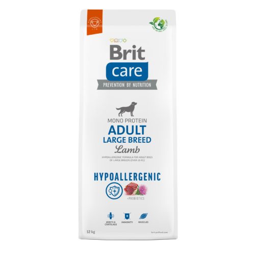 Brit Care Adult Large Breed lamb&rice 12kg - hipoallergén kutyatáp (25kg feletti, felnőtt kutyáknak)