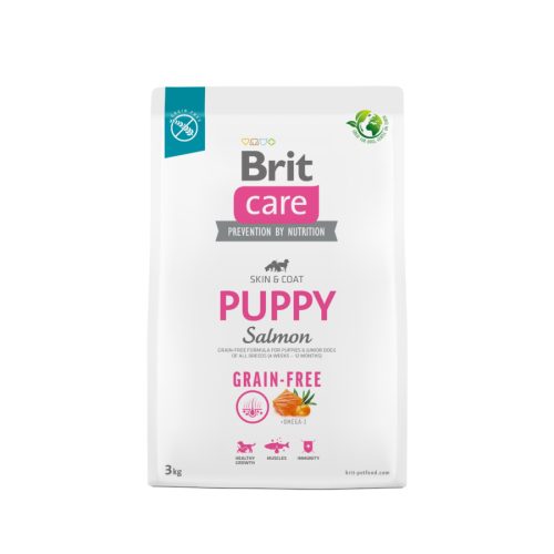 Brit Care Grain-Free Puppy Salmon & Potato 3kg- hipoallergén, gabonamentes kutyatáp  kölyköknek(4hét-1éves korig)