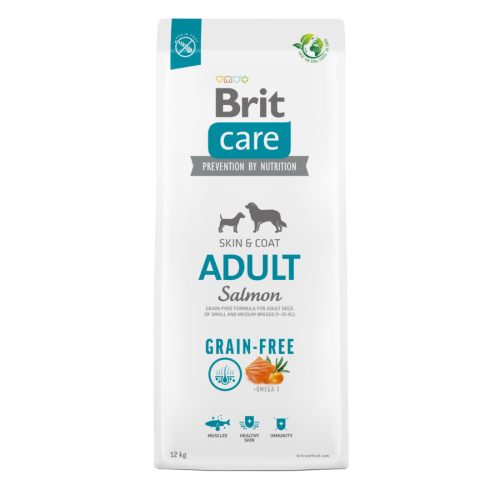 Brit Care Grain-Free Adult Salmon & Potato 12kg- hipoallergén, gabonamentes kutyatáp (0-25kg)