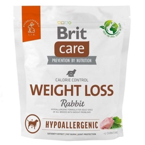 Brit Care Weight Loss Rabbit & Rice 1kg - hipoallergén fogyókúrás kutyatáp