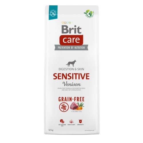 Brit Care Sensitive Venison & Potato 12kg- szarvashúsos hipoallergén, gabonamentes kutyatáp