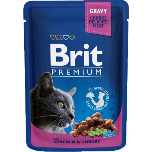 Brit Premium Cat Chicken & Turkey alutasakos 100g