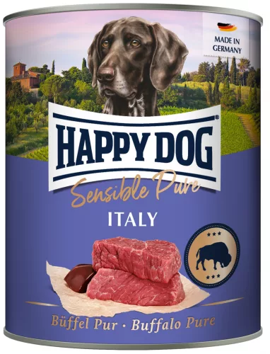 Happy Dog Italy (Büffel) Pur - Bivaly Húsos Konzerv 800g