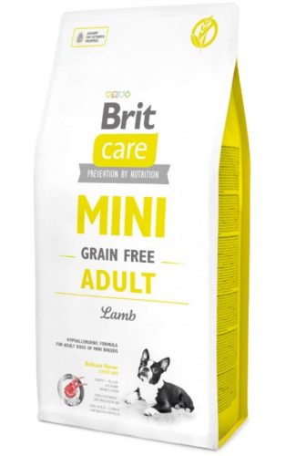Brit Care Mini Grain-Free Adult Lamb 7kg- hipoallergén, gabonamentes kutyatáp kistestű felnőtt kutyáknak