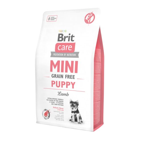 Brit Care Mini Grain-Free Puppy Lamb 2kg- hipoallergén, gabonamentes kutyatáp kölykök számára