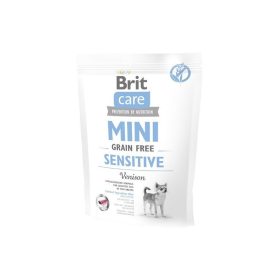   Brit Care Mini Grain-Free Sensitive Venison 400g - szarvashúsos hipoallergén, gabonamentes kutyatáp kistestű, felnőtt kutyáknak