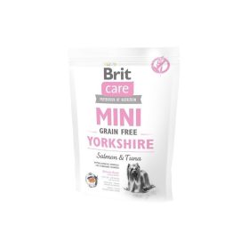   Brit Care Mini Grain-Free Yorkshire Salmon & Tuna 400g - halas hipoallergén, gabonamentes kutyatáp Yorkshire terrierek számára