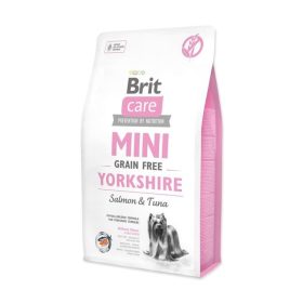   Brit Care Mini Grain-Free Yorkshire Salmon & Tuna 2kg- halas hipoallergén, gabonamentes kutyatáp Yorkshire terrierek számára