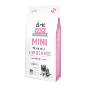   Brit Care Mini Grain-Free Yorkshire Salmon & Tuna 7kg- halas hipoallergén, gabonamentes kutyatáp Yorkshire terrierek számára