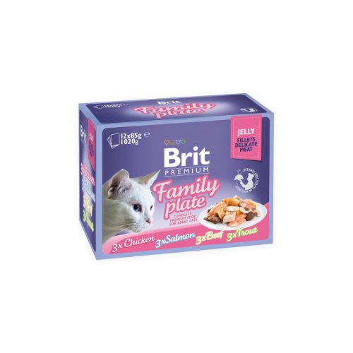 Brit Premium Cat Family Plate Jelly alutasakos válogatás 12x85g