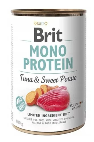 Brit Mono Protein Tuna & Sweet Potato konzerv 400g - tonhal és édesburgonya konzerv kutyáknak