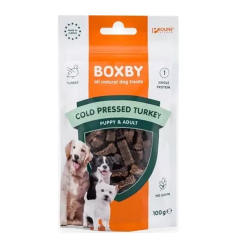 Boxby Cold Pressed pulykás jutalomfalat kutyáknak 100g