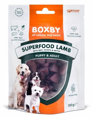 Boxby Superfood jutalomfalat - bárány, cékla és csalán