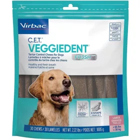   Virbac VeggieDent rágószalag L 15db- fogtisztító kutyáknak