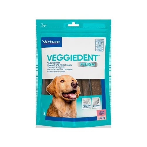 Virbac VeggieDent rágószalag L 15db- fogtisztító kutyáknak