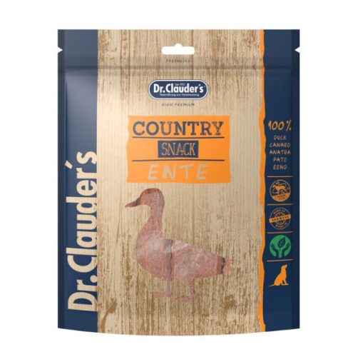 Dr. Clauder's Dog Jutalomfalat Prémium Country Line Snack kacsa 170g