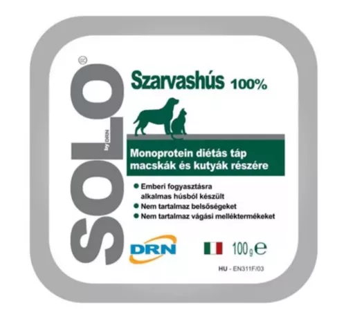Solo Hypoallergén pástétom szarvas 100g