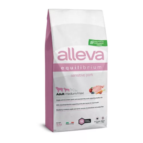 Alleva Equilibrium Adult Medium/maxi Sensitive Pork 12kg