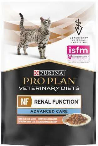 Purina Veterinary Diets NF Renal Function Advanced Care lazaccal nedves eledel krónikus vesebetegségben szenvedő felnőtt macskák számára 85g