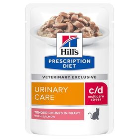   Hill's Prescription Diet Feline C/D Urinary Stress Salmon alutasakos 85g