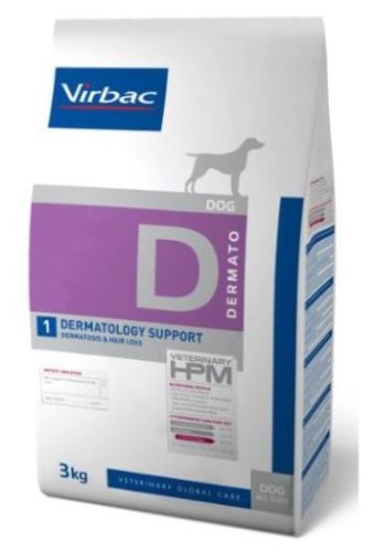 Virbac Dermatology Support dog 3kg - kutya száraztáp bőrbetegségek kezelésére