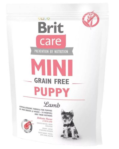 Brit Care Mini Grain-Free Puppy Lamb 400g - hipoallergén, gabonamentes kutyatáp kölykök számára