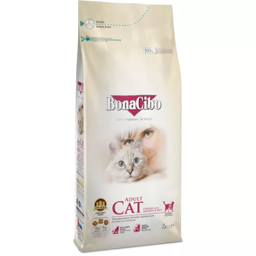 Bonacibo Cat Adult csirke, szardella, rák & rizs 15kg