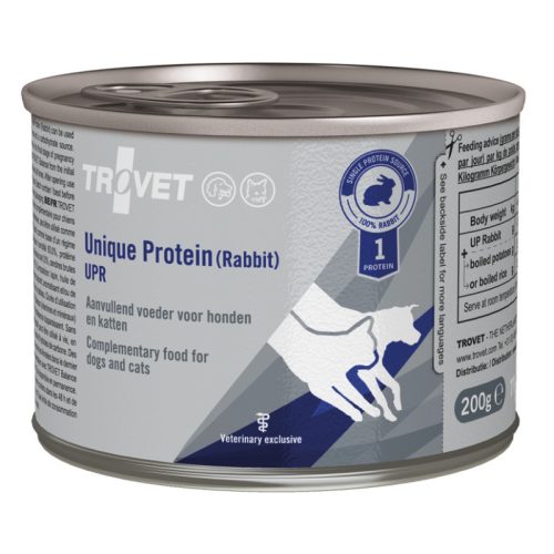 Trovet Unique Protein Rabbit (UPR) - Egyféle fehérjéből álló konzerv nyúlhússal kutyáknak és macskáknak 200g