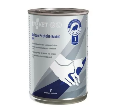 Trovet Unique Protein Rabbit (UPR) - Egyféle fehérjéből álló konzerv nyúlhússal kutyáknak és macskáknak 400g