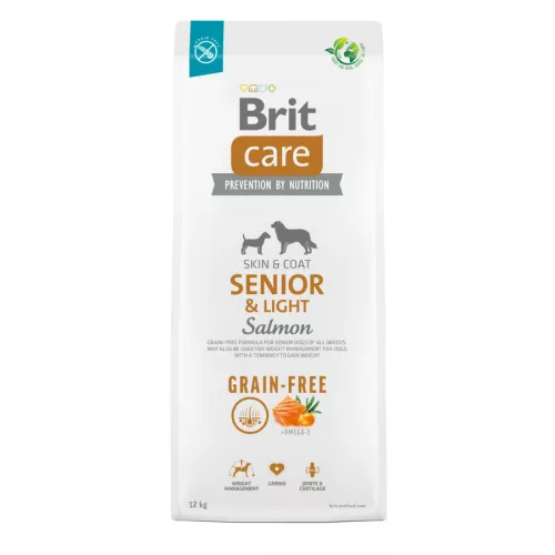 Akciós Brit Care Grain-Free Senior & Light Salmon & Potato 12kg (A termék lejárati ideje: 2026.10.23.)