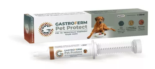 Akciós Gastroferm Pet Protect 30ml - ízesített paszta nagytestű kutyáknak (A termék lejárati ideje: 2026.05.30.)