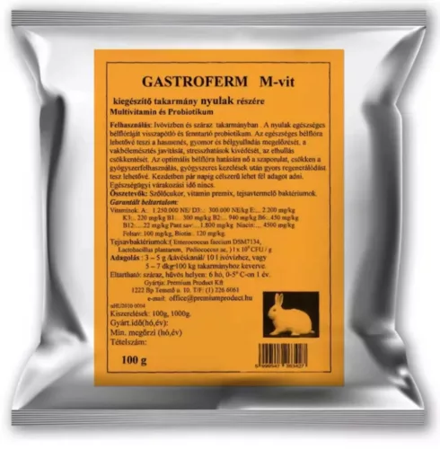 Akciós Gastroferm M-Vit nyúl 100 g (A termék lejárati ideje: 2026.05.30.)