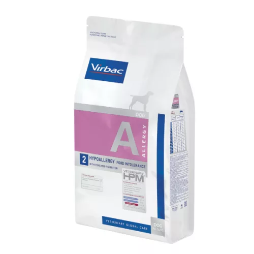 Akciós Virbac Hypoallergy A2 dog 7kg - hipoallergén kutyatáp (sérült csomagolású)