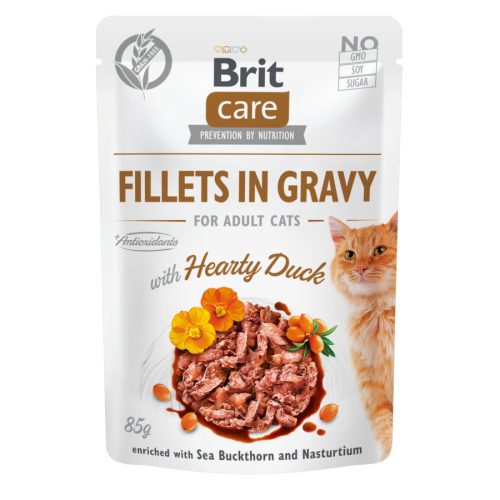 Brit Care Cat Fillets in gravy with hearty duck alutasakos 85g