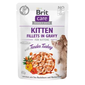 Brit Care Cat Kitten Fillets in Gravy with Tender Turkey 85g