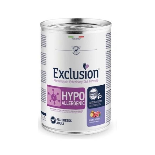 Exclusion Hypoallergenic Boar&potato konzerv 400g - hipoallergén, monoprotein  vaddisznó konzerv kutyáknak