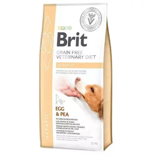 Brit Grain Free Veterinary Diets Hepatic dog 12kg - kutya száraztáp