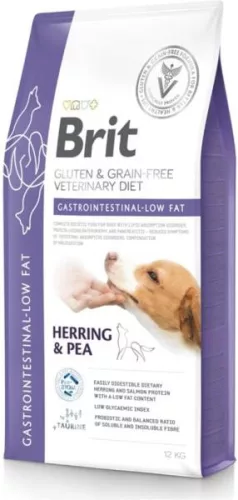 Brit Grain Free Veterinary Diets Gastrointestinal Low fat dog 12kg - kutya száraztáp