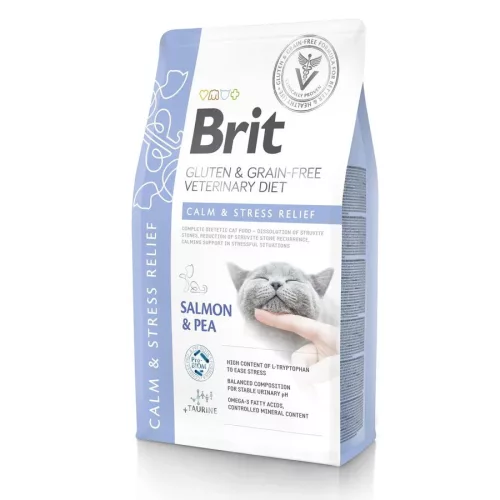 Brit Grain Free Veterinary Diets Calm & Stress Relief cat 2kg - száraz macskatáp