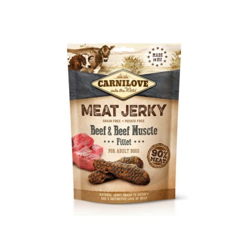 Carnilove Jerky Snack Beef with Beef Muscle Fillet - jutalomfalat marha filével 100g