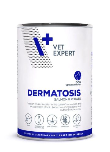 VetExpert Dermatosis dog salmon & potato 400g - kutya konzerv
