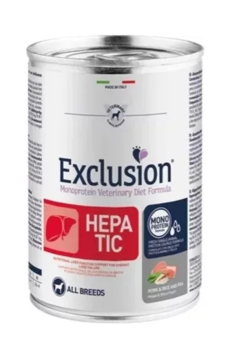 Exclusion Hepatic pork, rice & pea konzerv 400g