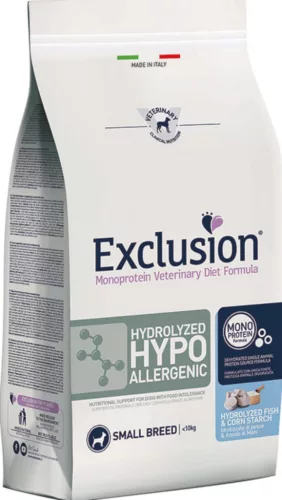 Exclusion Hydrolyzed Hypoallergenic fish&corn starch small breed 2kg