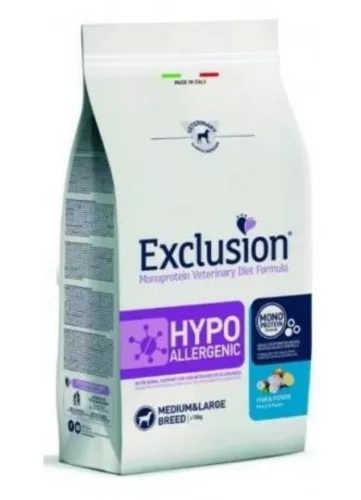 Exclusion Hypoallergenic Fish&potato Medium/large Breed 2kg