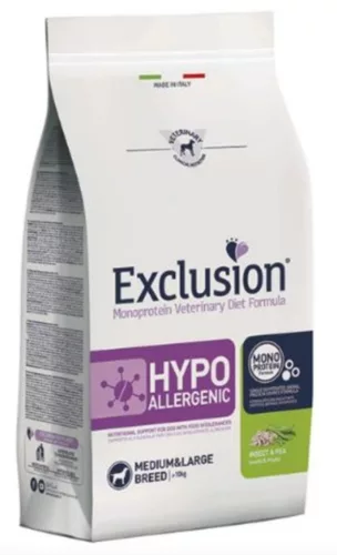 Exclusion Hypoallergenic Insect&pea Medium/large Breed 12kg